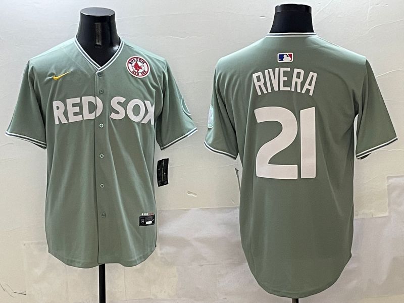 Men Boston Red Sox 21 Rivera Green Joint Name Nike 2025 MLB Jersey style 7